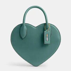Coach heart bag - brass/evergreen